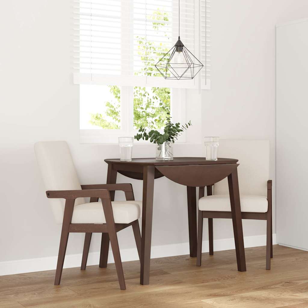 Chaises de salle à manger avec coussins (2 pcs) bois massif marron caoutchouc - XIOS