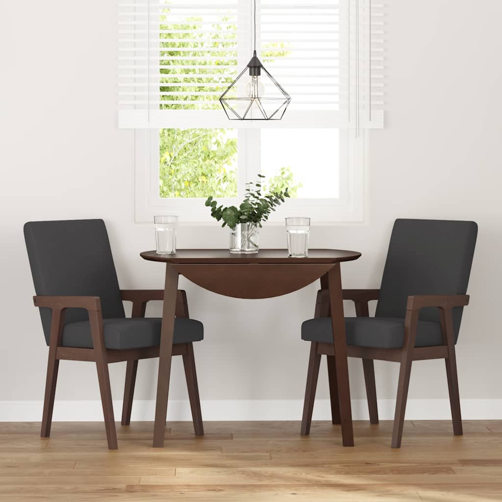 Chaises de salle à manger avec coussins (2 pcs) bois massif marron caoutchouc - XIOS