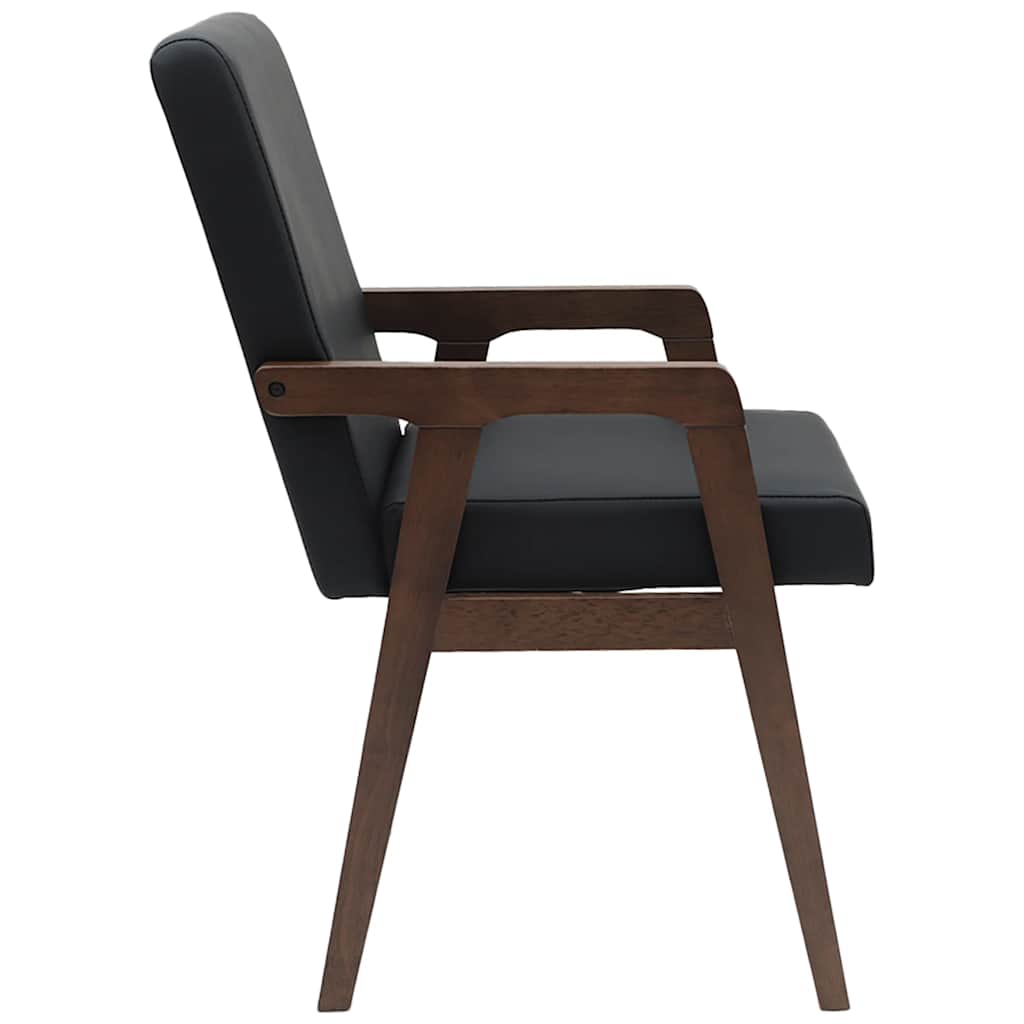 Chaises de salle à manger avec coussins (2 pcs) bois massif marron caoutchouc - XIOS