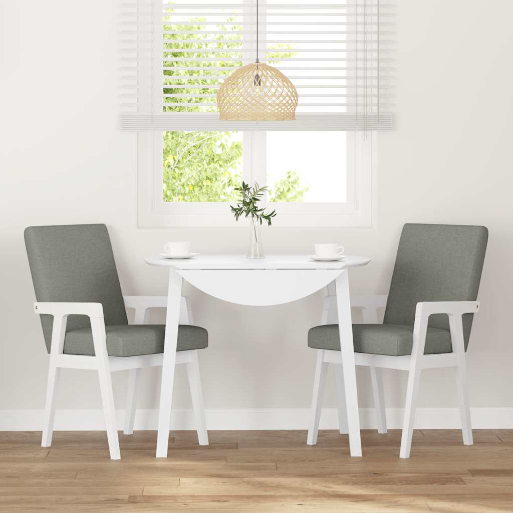 Chaises de salle à manger avec coussins (2 pcs) bois massif blanc caoutchouc - XIOS