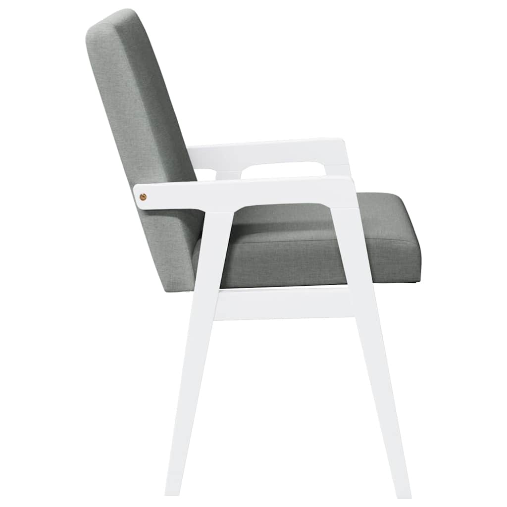 Chaises de salle à manger avec coussins (2 pcs) bois massif blanc caoutchouc - XIOS