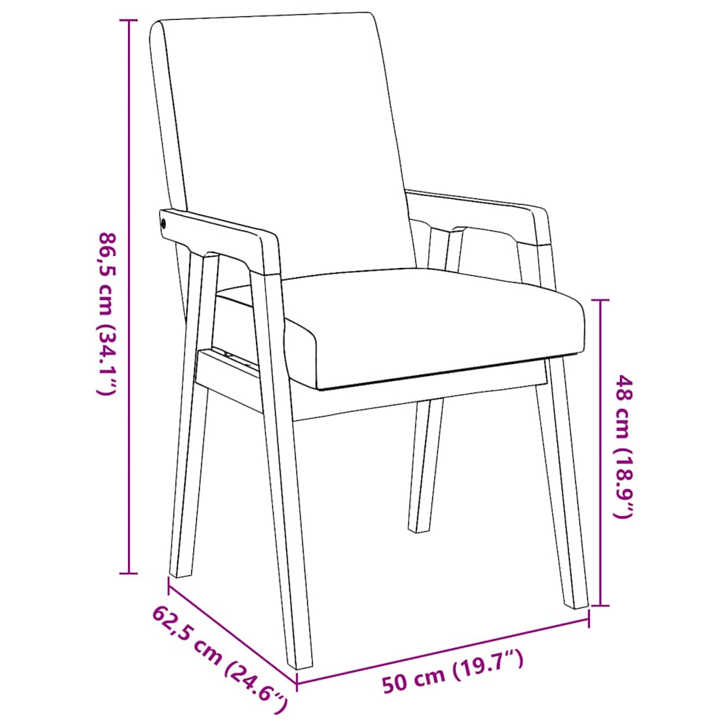 Chaises de salle à manger avec coussins (2 pcs) bois massif blanc caoutchouc - XIOS