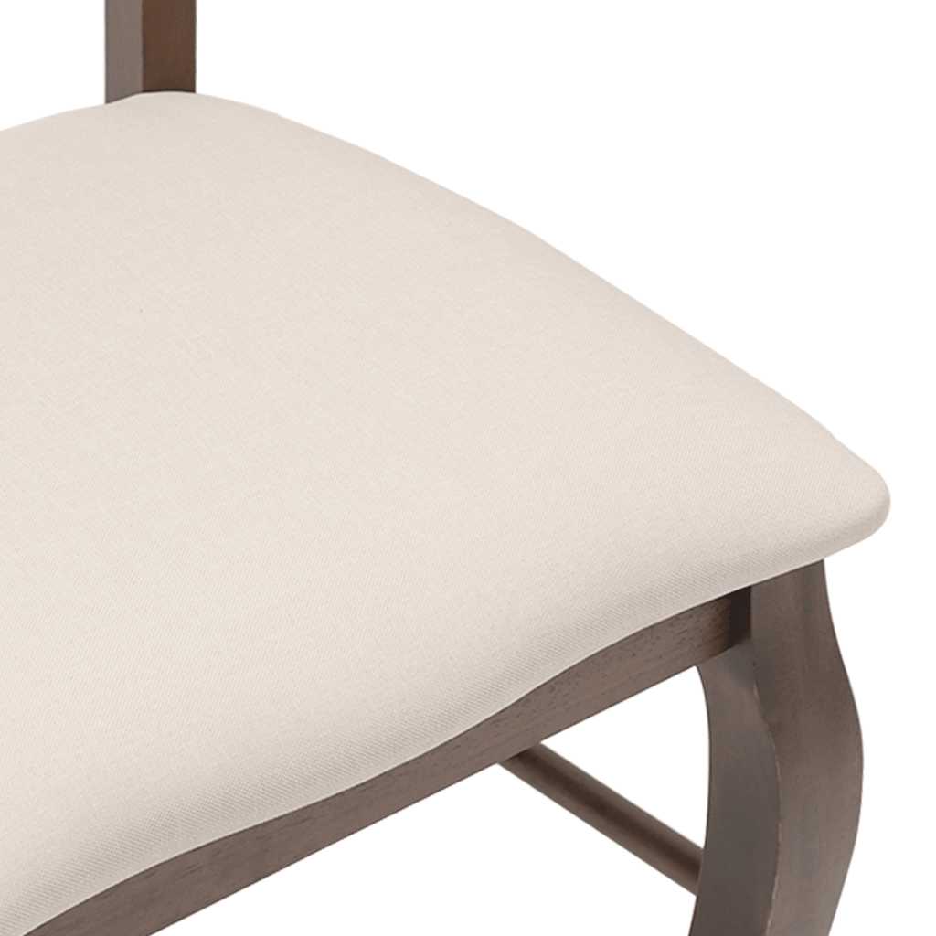 Chaises de salle à manger avec coussins (2 pcs) bois massif marron caoutchouc - XIOS