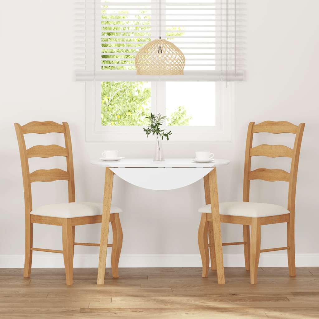 Chaises de salle à manger avec coussins (2 pcs) bois massif naturel caoutchouc - XIOS