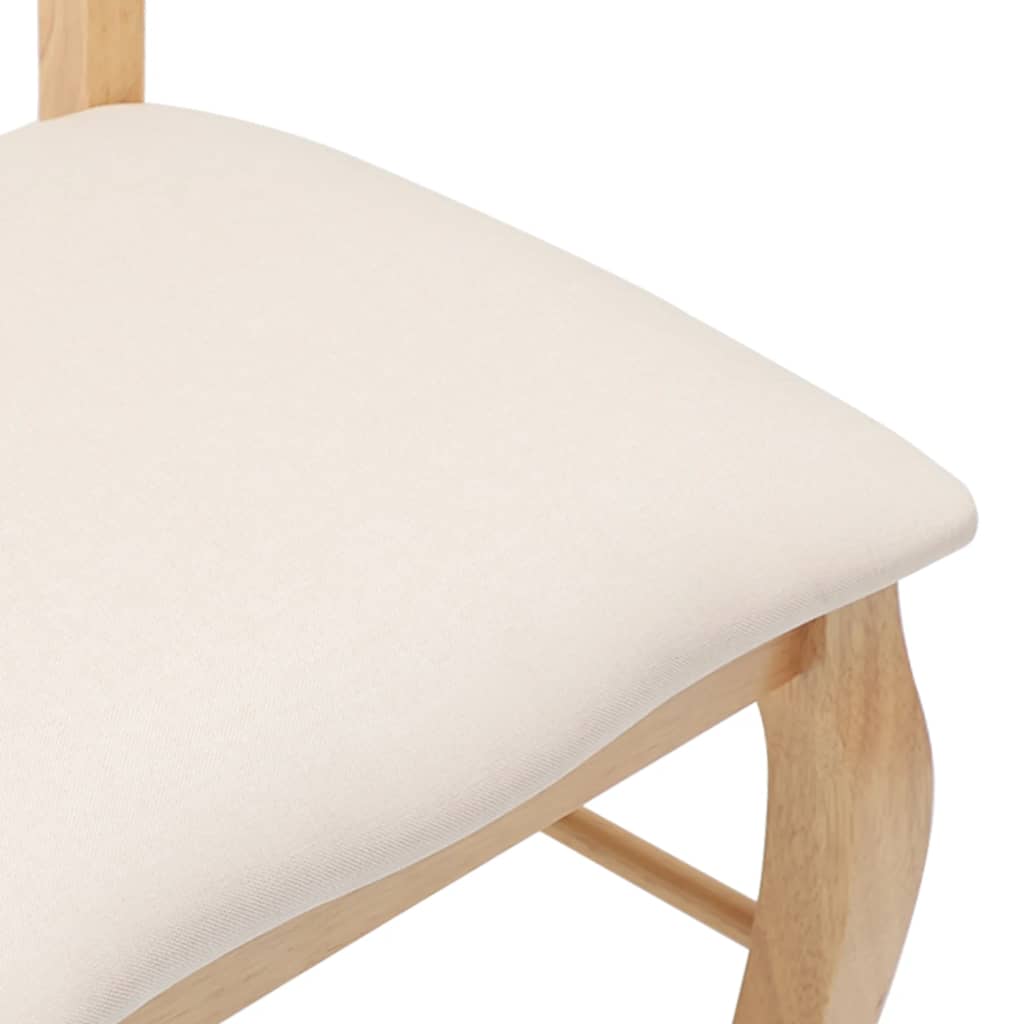 Chaises de salle à manger avec coussins (2 pcs) bois massif naturel caoutchouc - XIOS