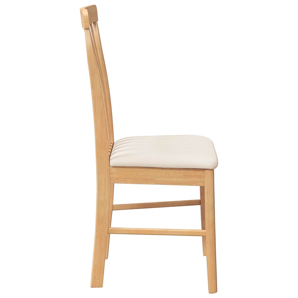 Chaises à manger coussins 2 pcs bois massif caoutchouc - XIOS