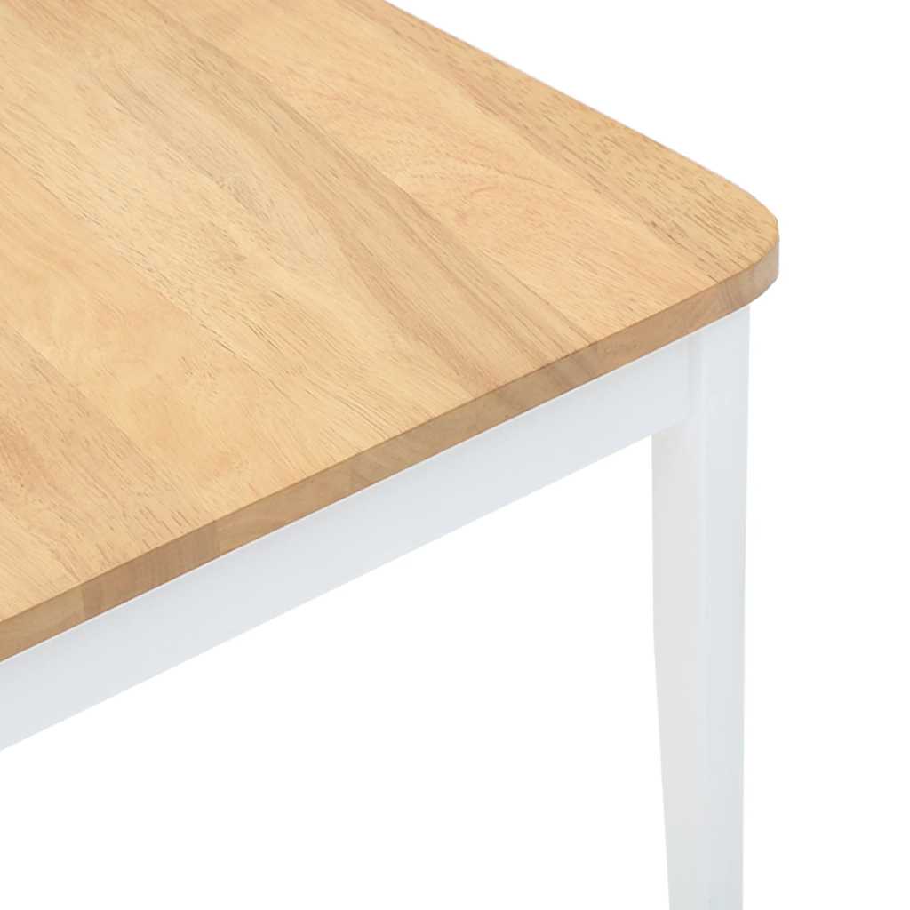 Chaises à manger 2 pcs blanc bois massif caoutchouc - XIOS