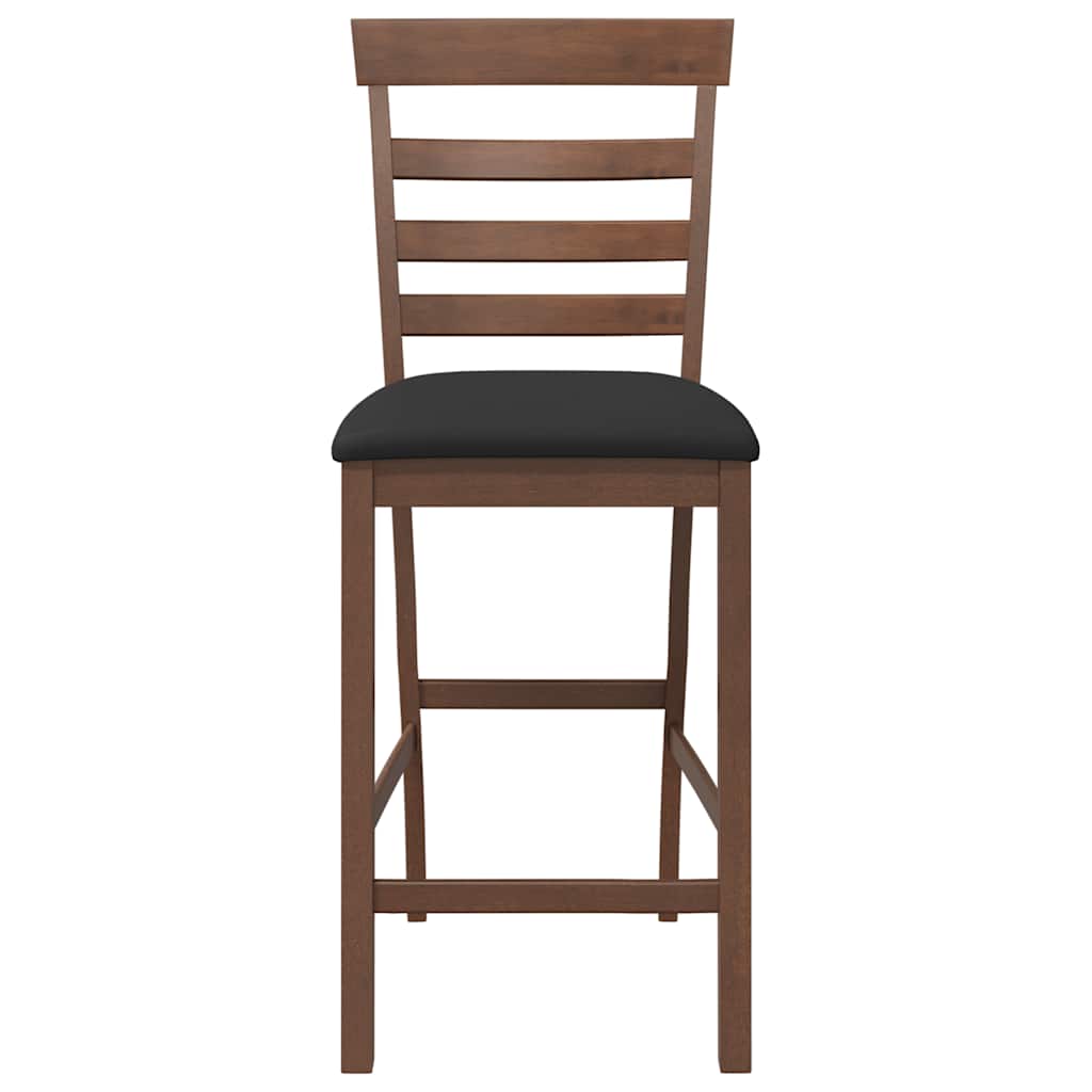 Tabourets de bar avec coussins 2 pcs marron bois massif d'hévéa - XIOS