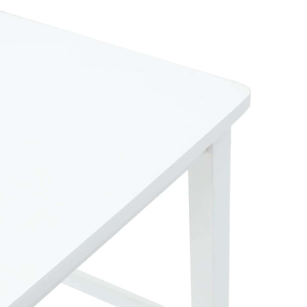Tabourets de bar 2 pcs blanc bois massif d'hévéa - XIOS