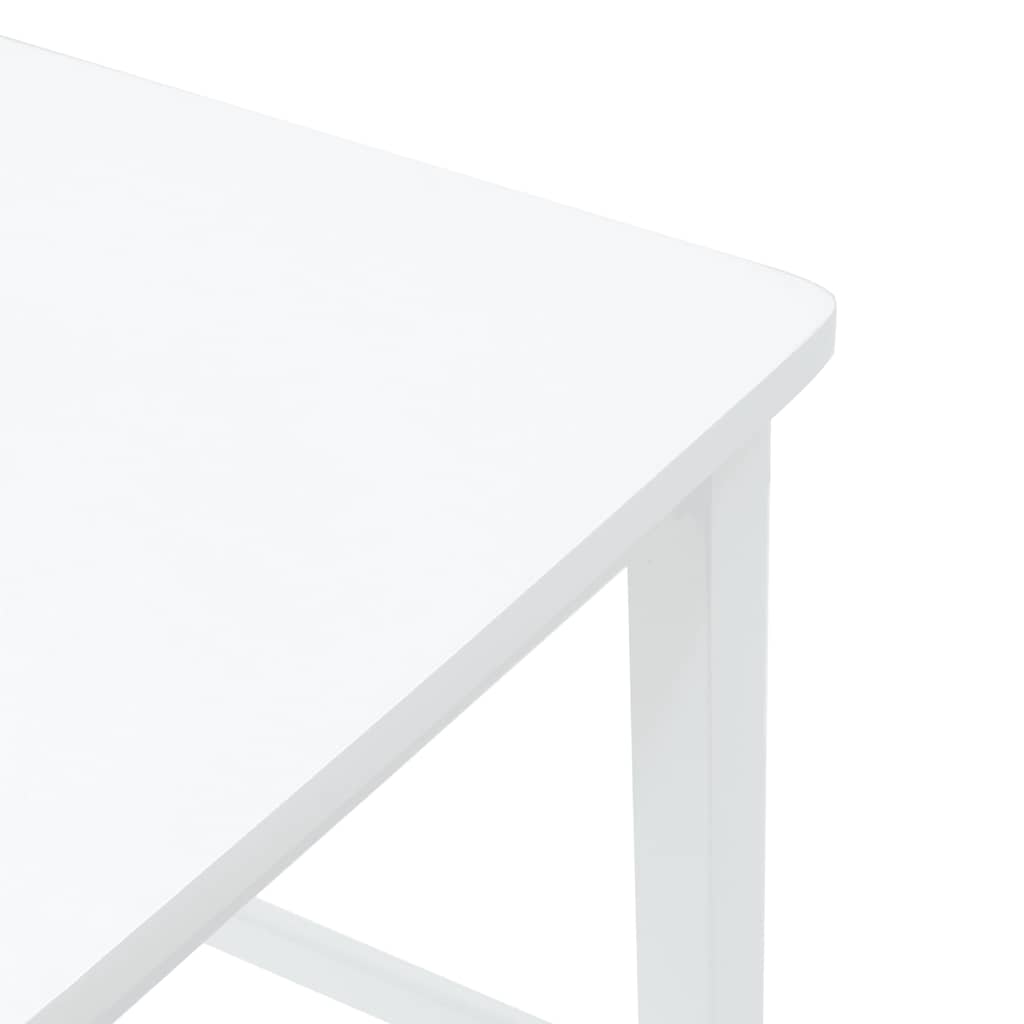 Tabourets de bar (lot de 2) en bois massif blanc et caoutchouc - XIOS