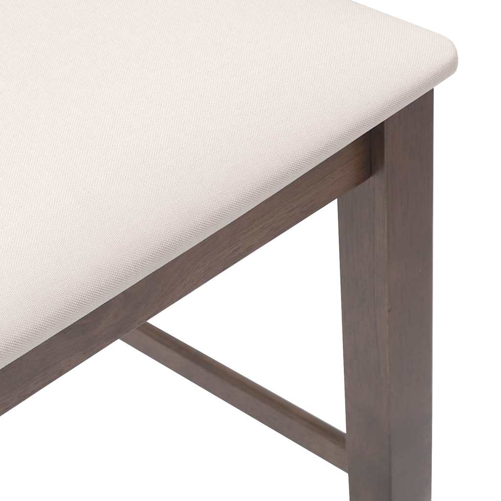 Tabourets de bar avec coussins (lot de 2) en bois massif marron et caoutchouc - XIOS