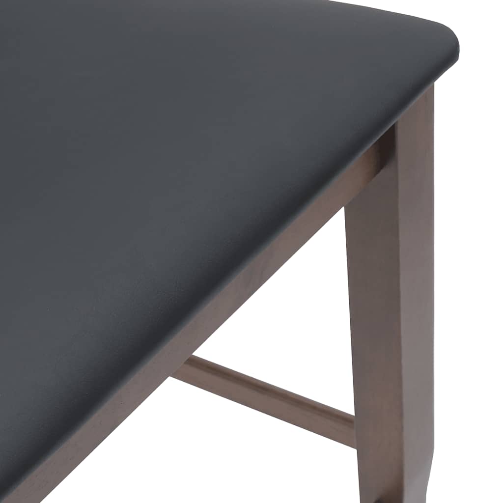 Tabourets de bar avec coussins (lot de 2) en bois massif marron et caoutchouc - XIOS