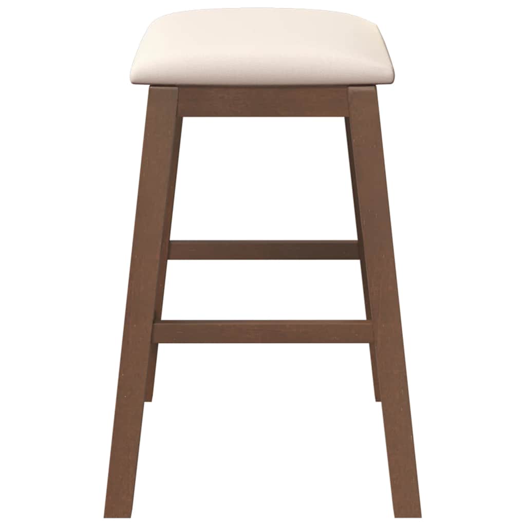 chaises de bar avec coussins 2 pcs marron bois massif d'hévéa - XIOS