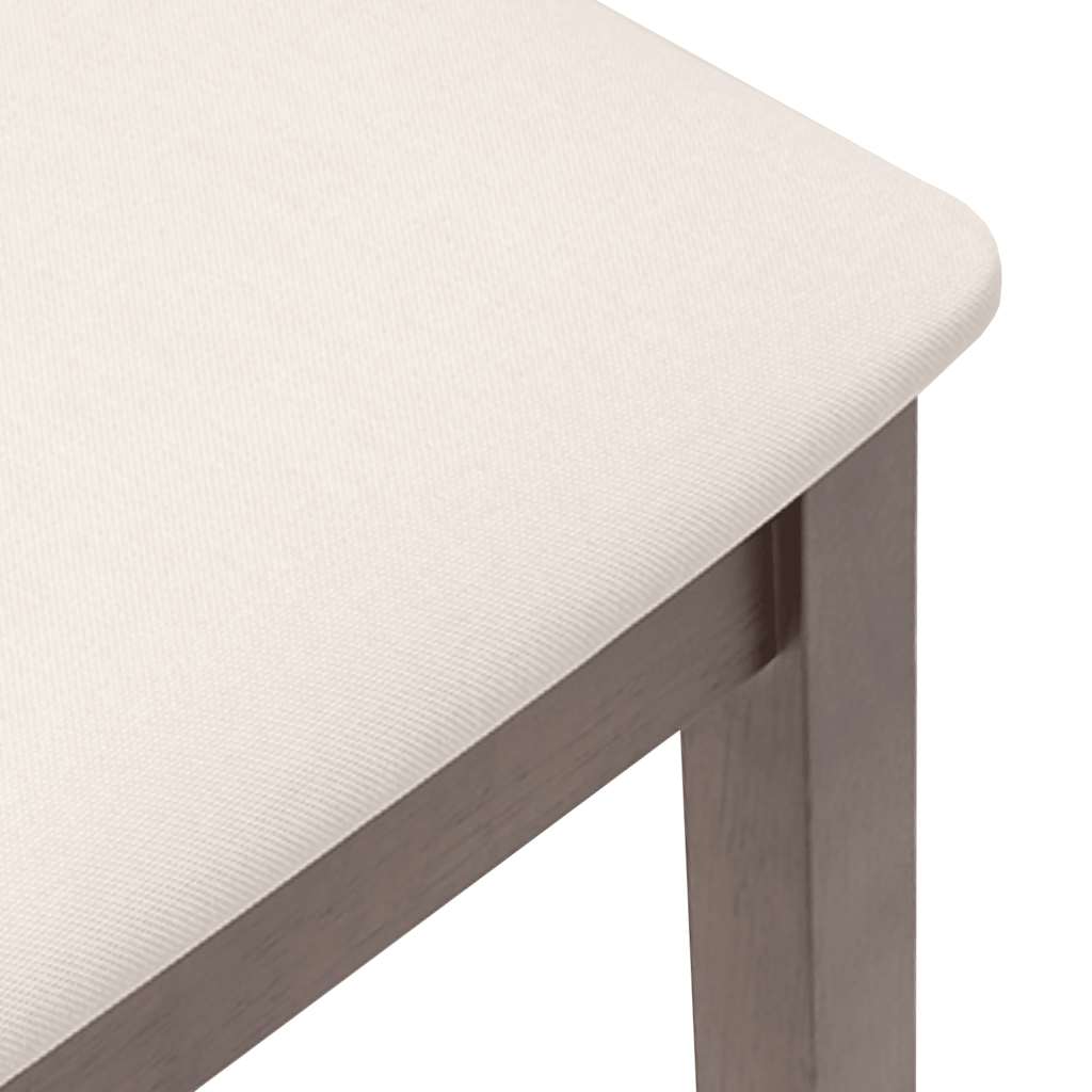 Tabourets de bar avec coussins (lot de 2) en bois massif marron et caoutchouc - XIOS