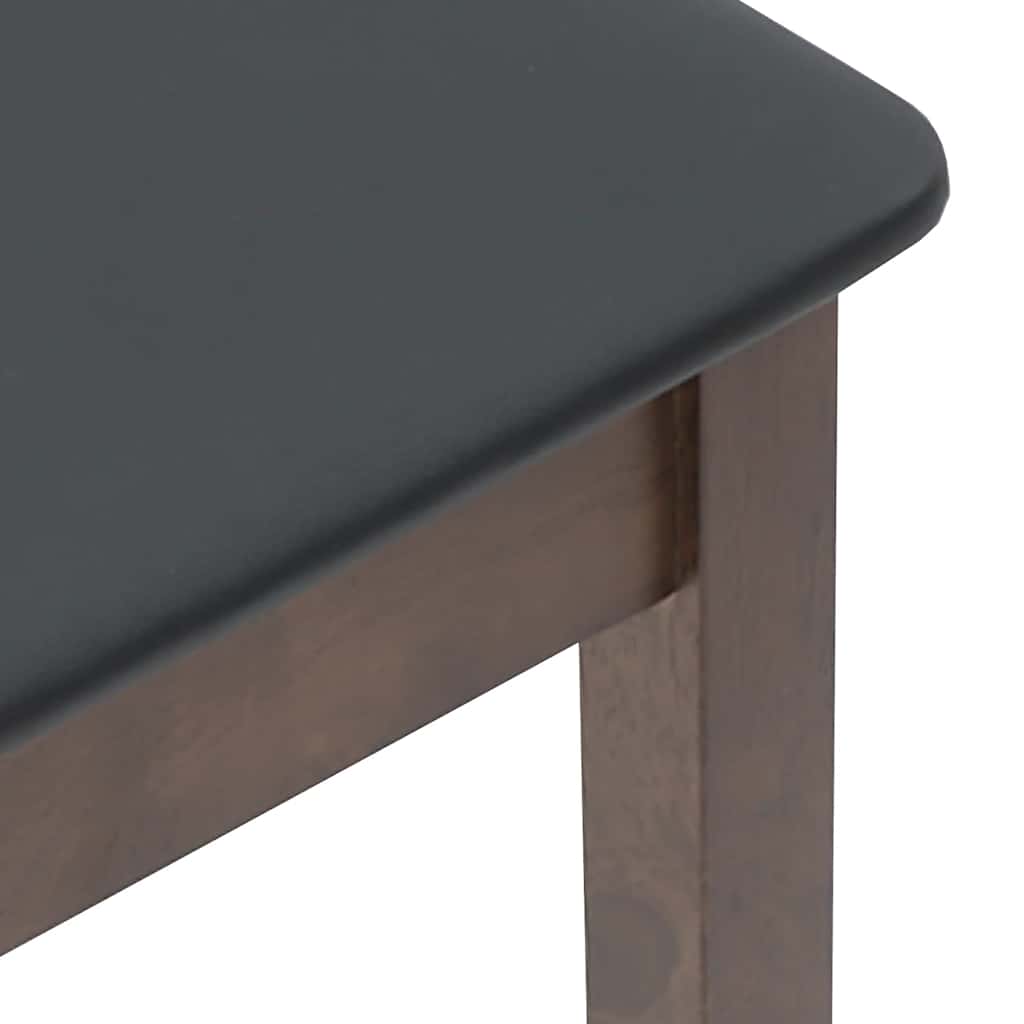 Tabourets de bar avec coussins (lot de 2) en bois massif marron et caoutchouc - XIOS