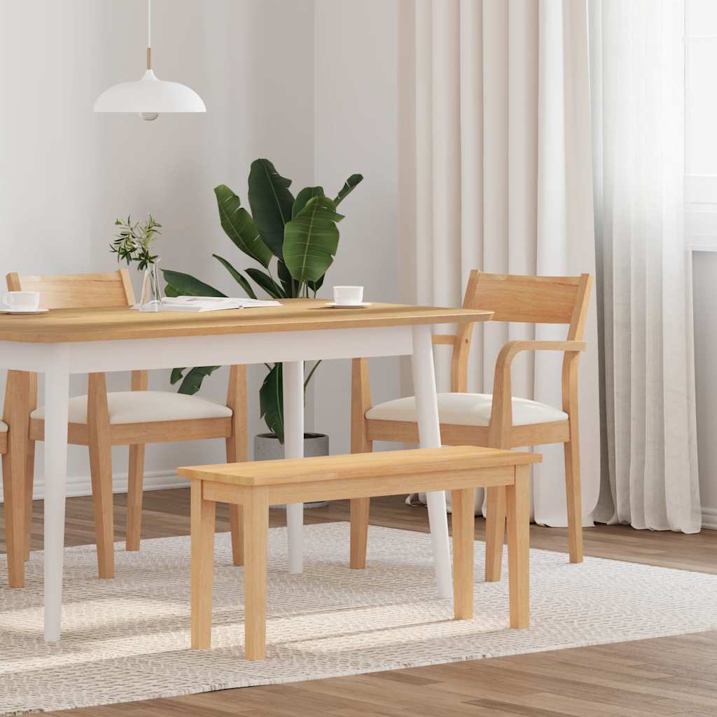 Banc 90 cm bois massif caoutchouc Bancs de cuisine & salle à manger vidaXL