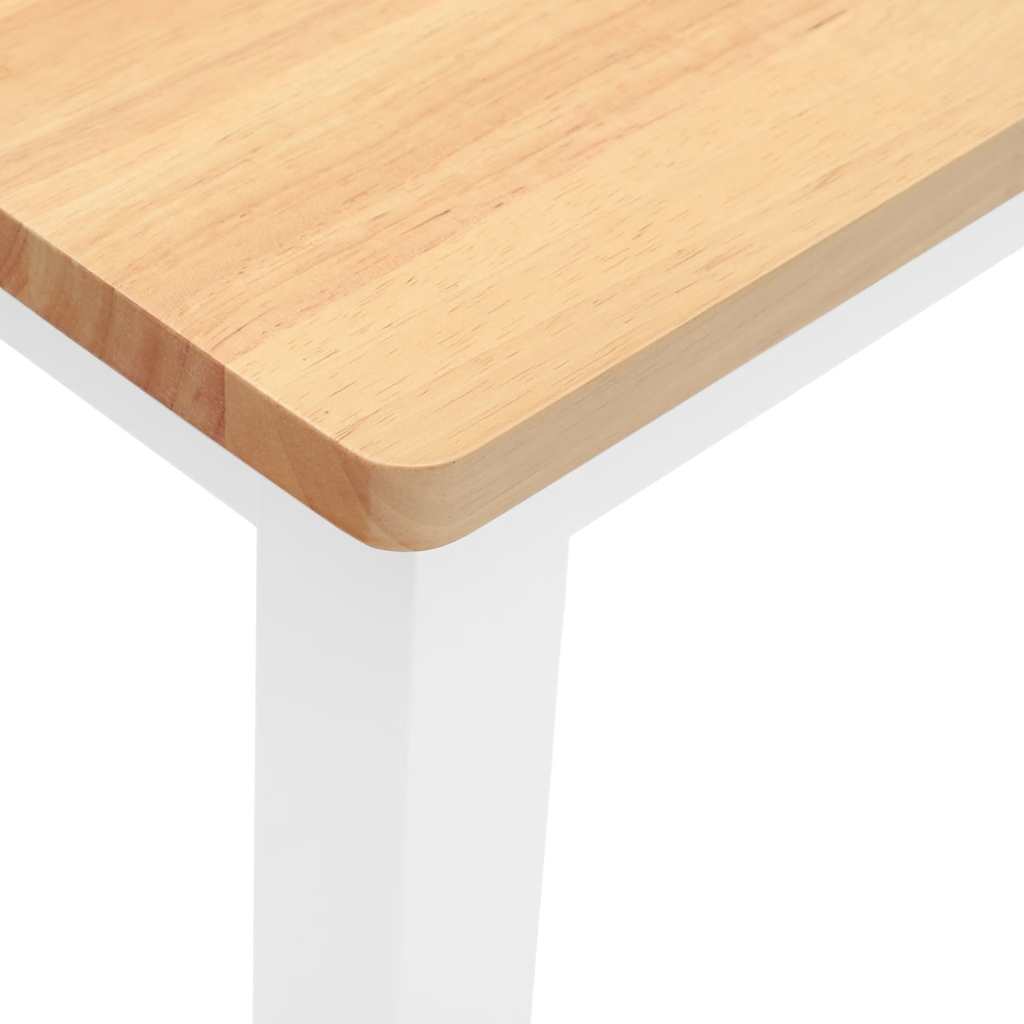 Banc 90 cm blanc bois massif caoutchouc - XIOS