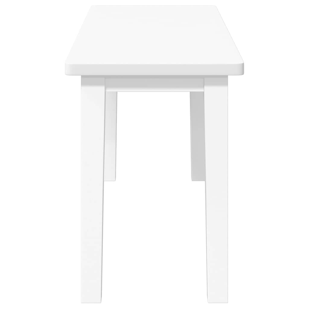 Banc 90 cm blanc bois massif caoutchouc - XIOS