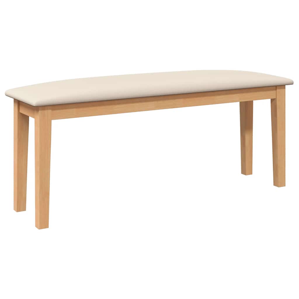 Banc 110 cm bois massif caoutchouc Bancs de cuisine & salle à manger vidaXL