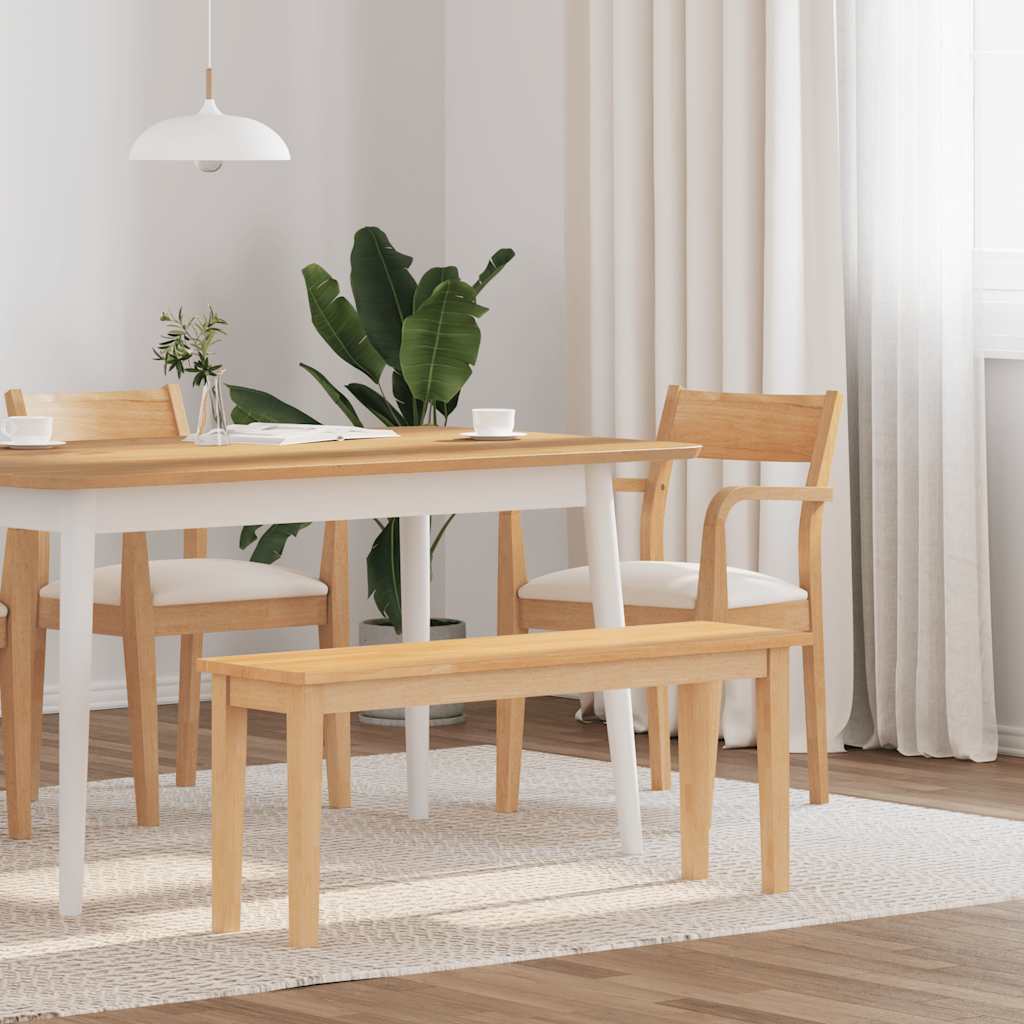 Banc 110 cm bois massif caoutchouc Bancs de cuisine & salle à manger vidaXL