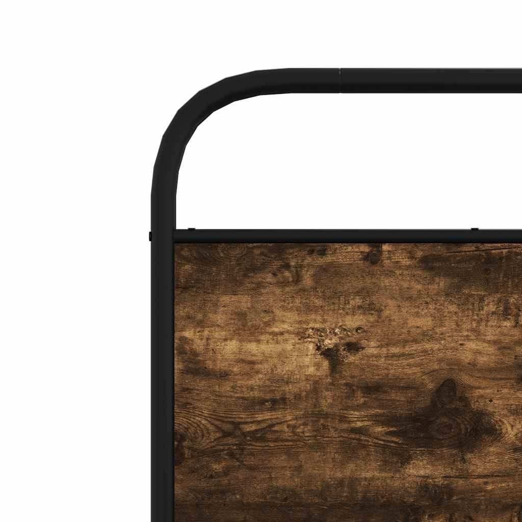 Cadre de lit sans matelas 90x190cm chêne fumé bois d'ingénierie - XIOS