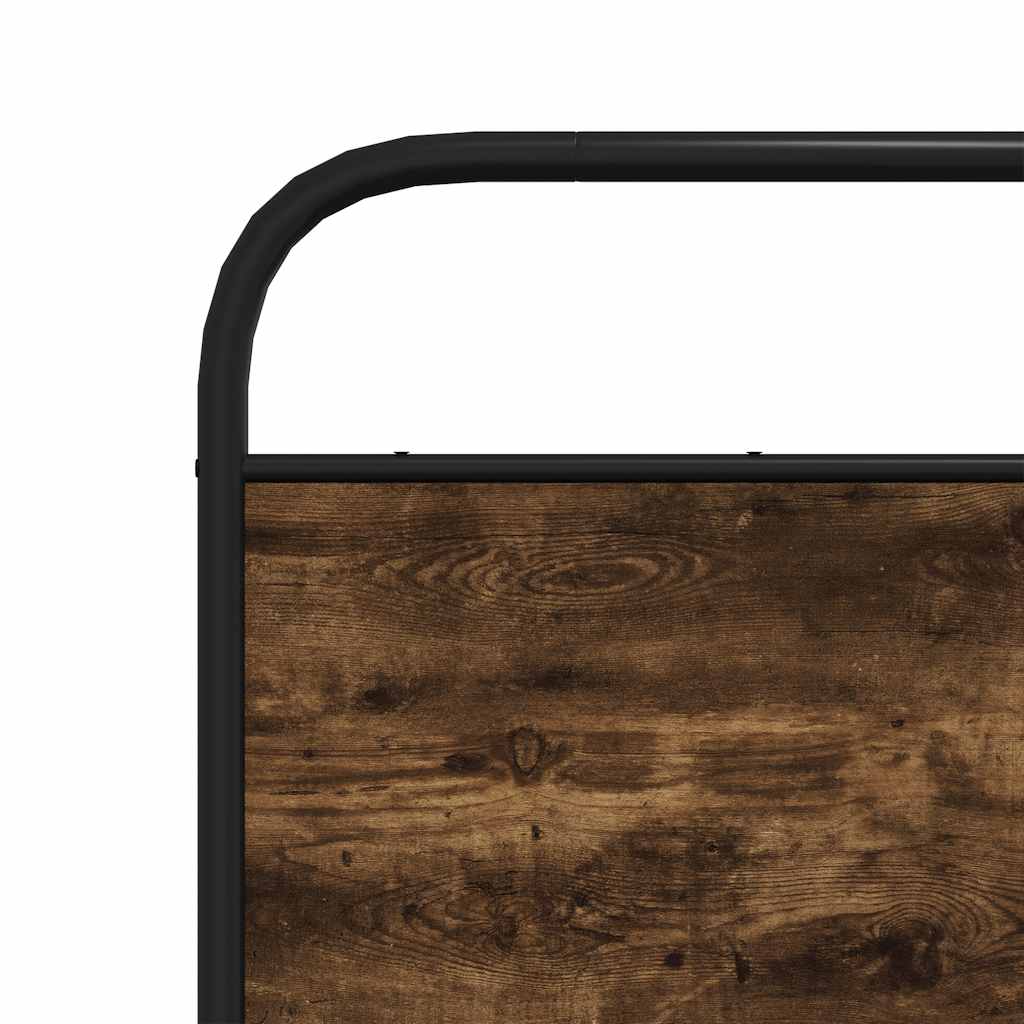 Cadre de lit sans matelas 150x200 cm chêne fumé bois ingénierie - XIOS