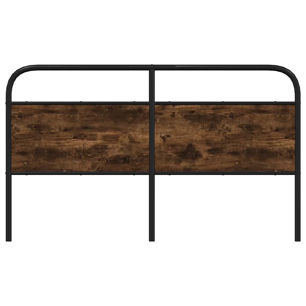 Tête de lit chêne fumé 160 cm acier et bois d'ingénierie - XIOS