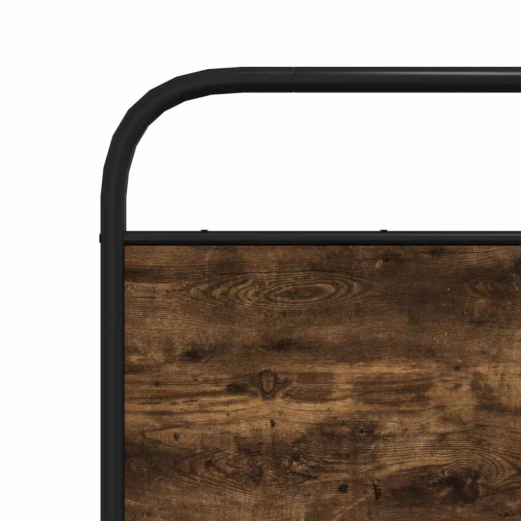 Tête de lit chêne fumé 200 cm acier et bois d'ingénierie - XIOS