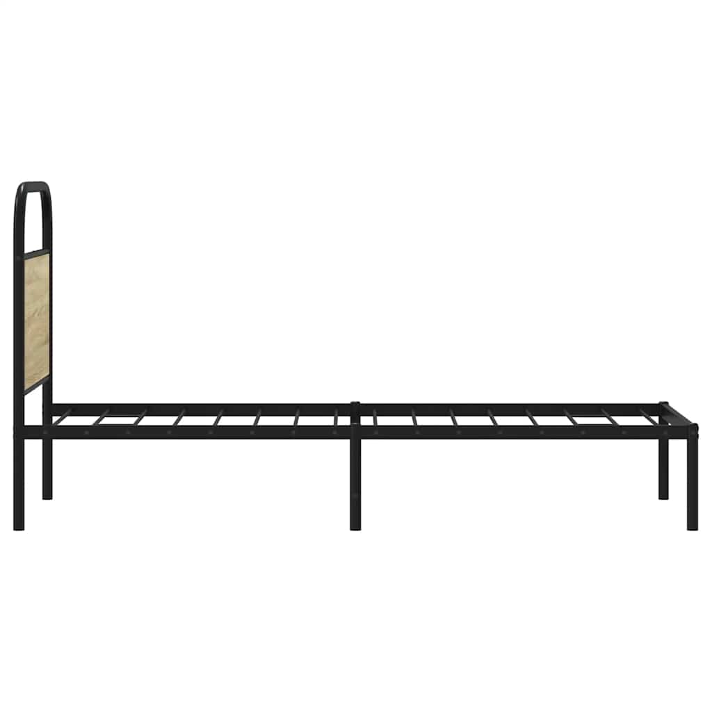 Cadre de lit sans matelas 80x200cm chêne sonoma bois ingénierie - XIOS