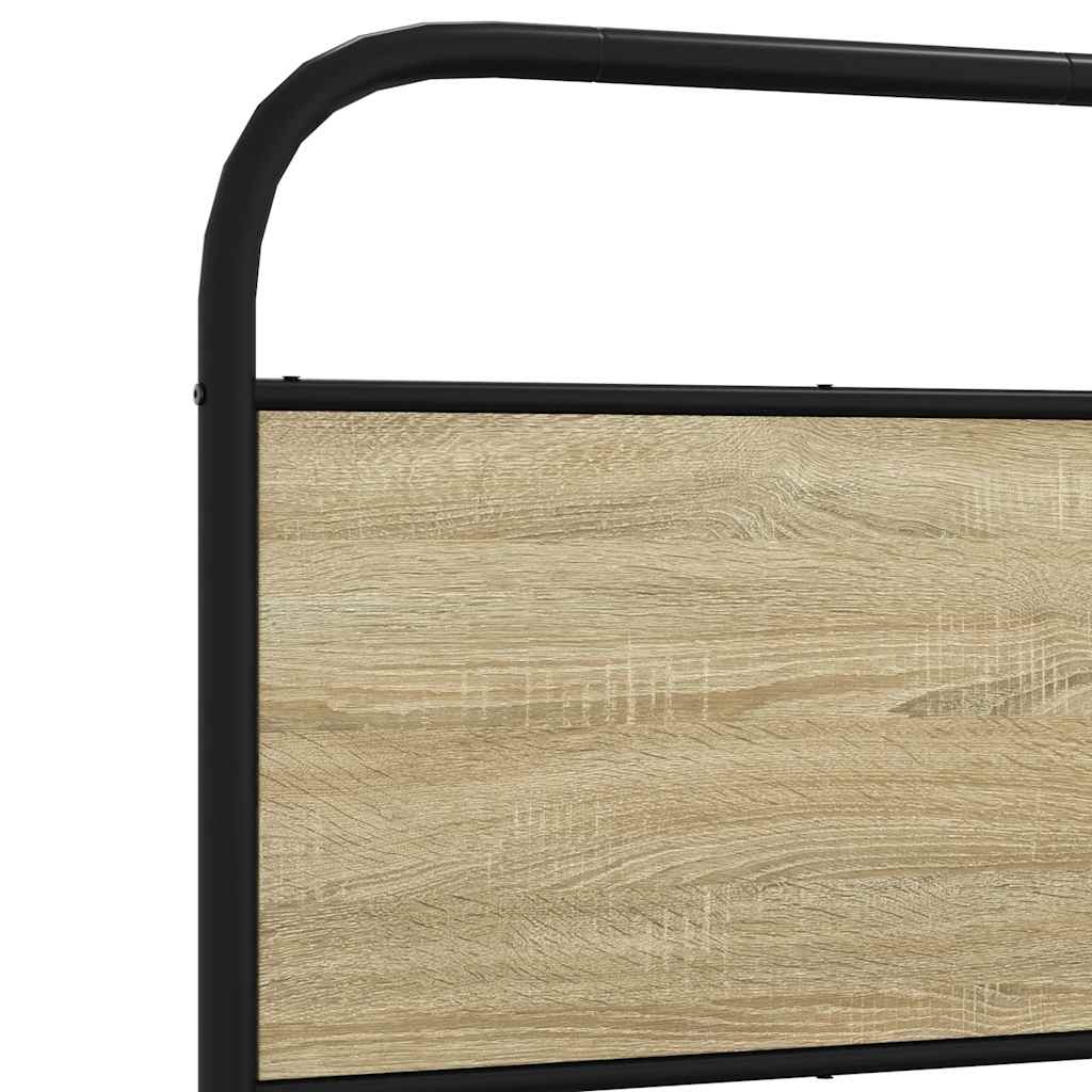 Cadre de lit sans matelas 80x200cm chêne sonoma bois ingénierie - XIOS