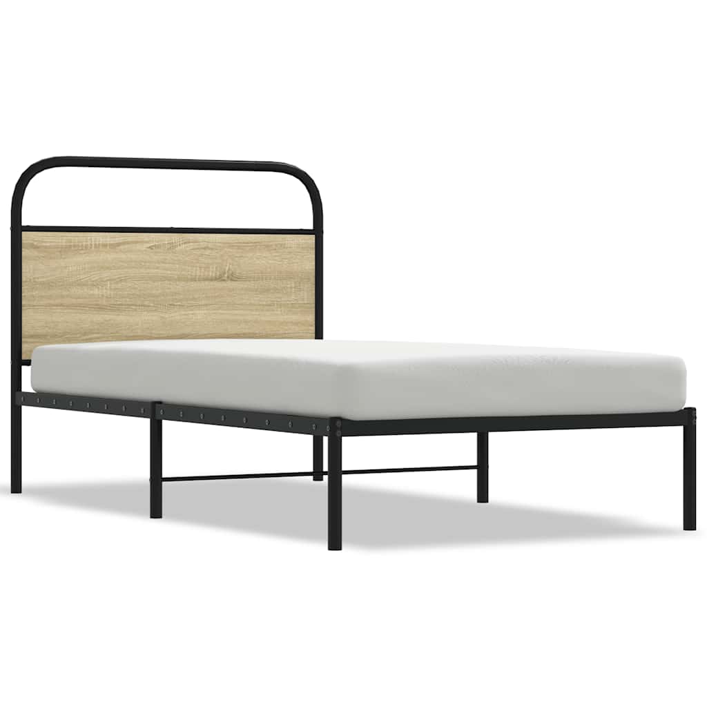 Cadre de lit sans matelas 90x190cm chêne sonoma bois ingénierie - XIOS