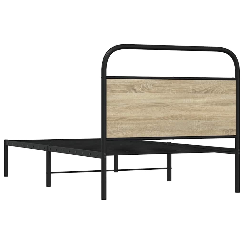 Cadre de lit sans matelas 90x190cm chêne sonoma bois ingénierie - XIOS