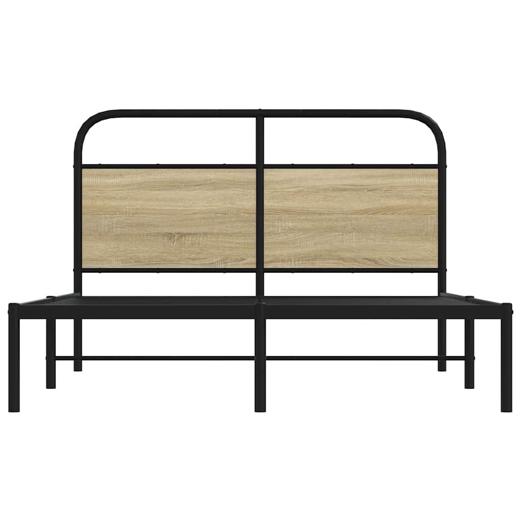 Cadre de lit sans matelas 120x190 cm cm chêne sonoma - XIOS