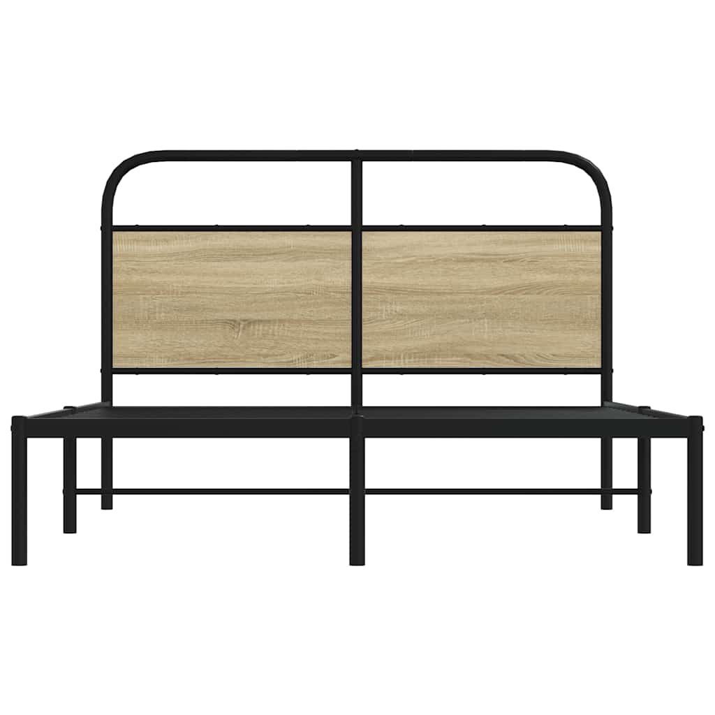 Cadre de lit sans matelas 135x190 cm chêne sonoma - XIOS
