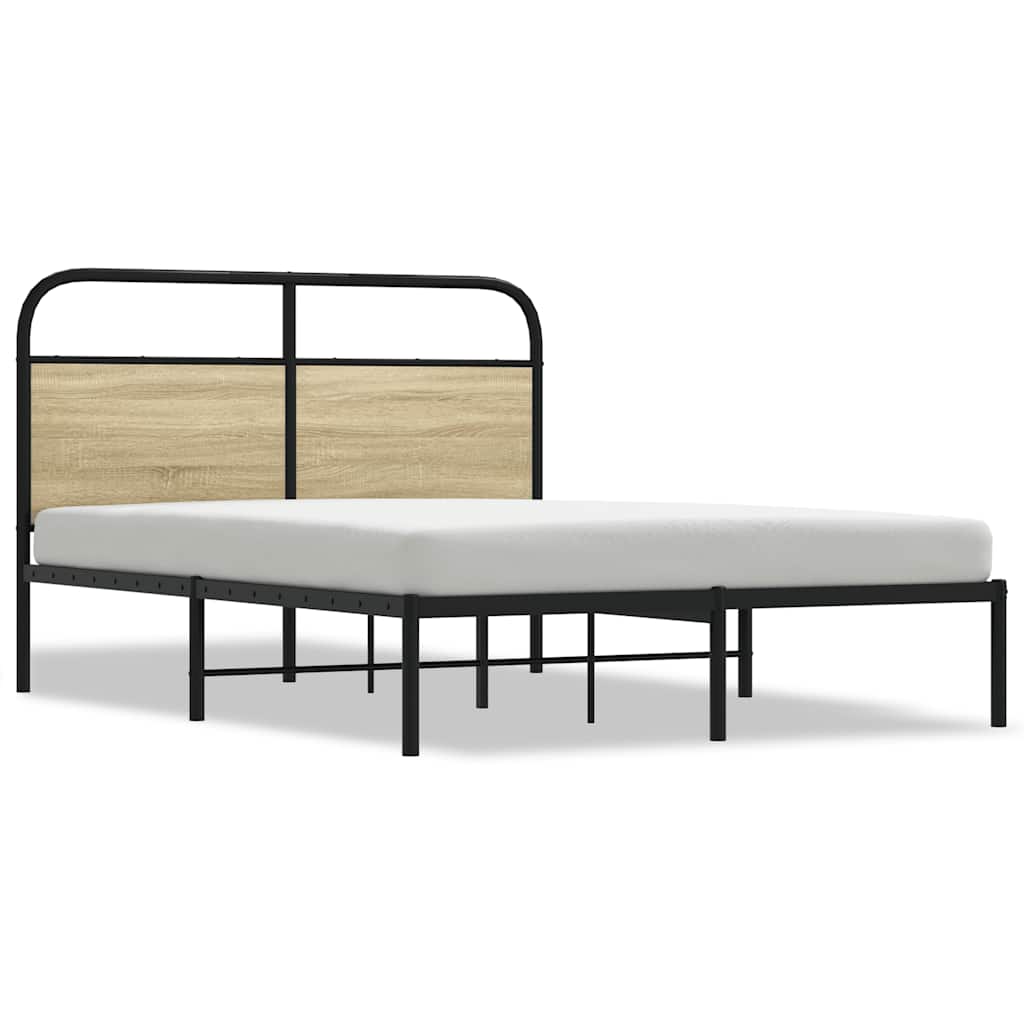 Cadre de lit sans matelas 140x190 cm chêne sonoma - XIOS