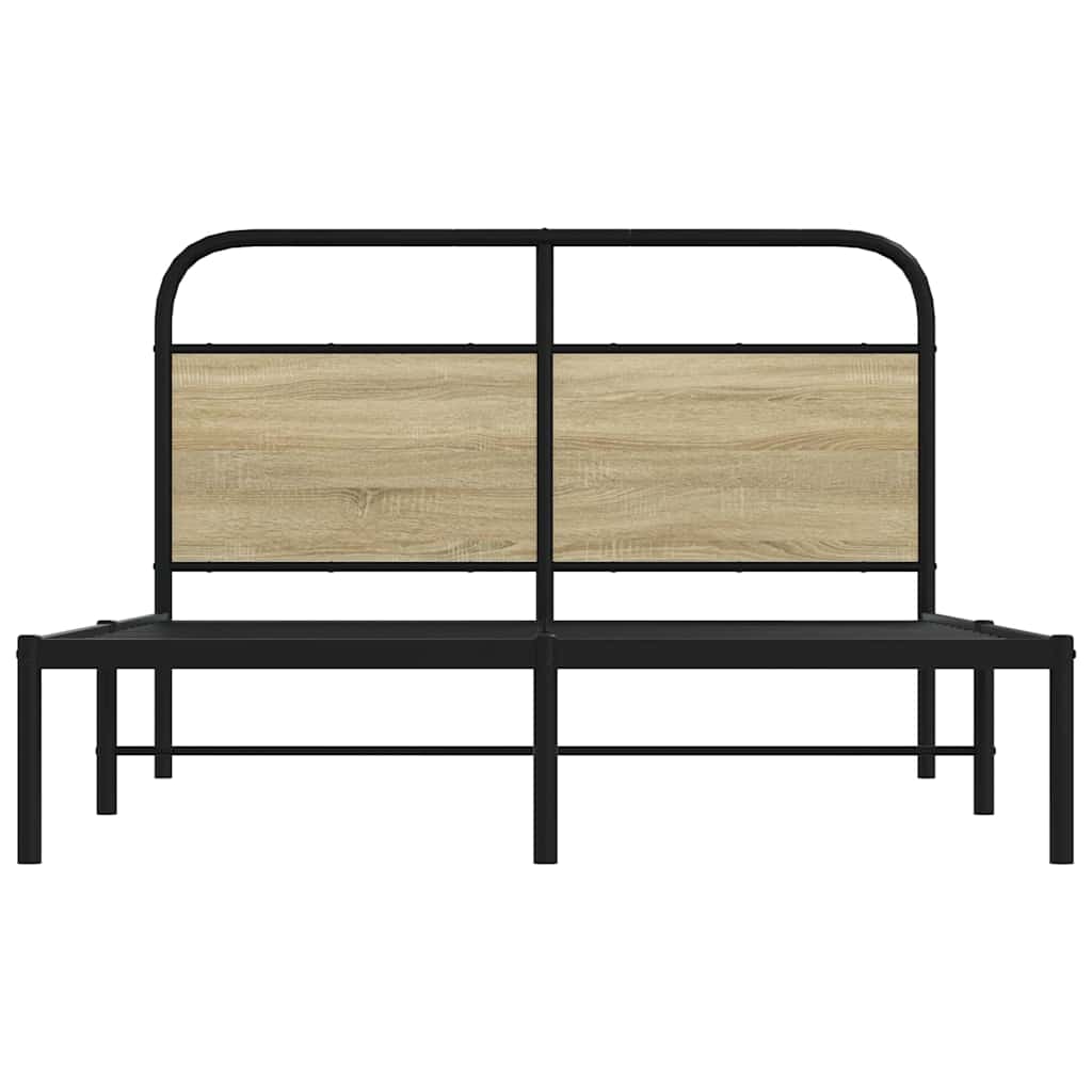 Cadre de lit sans matelas 140x190 cm chêne sonoma - XIOS