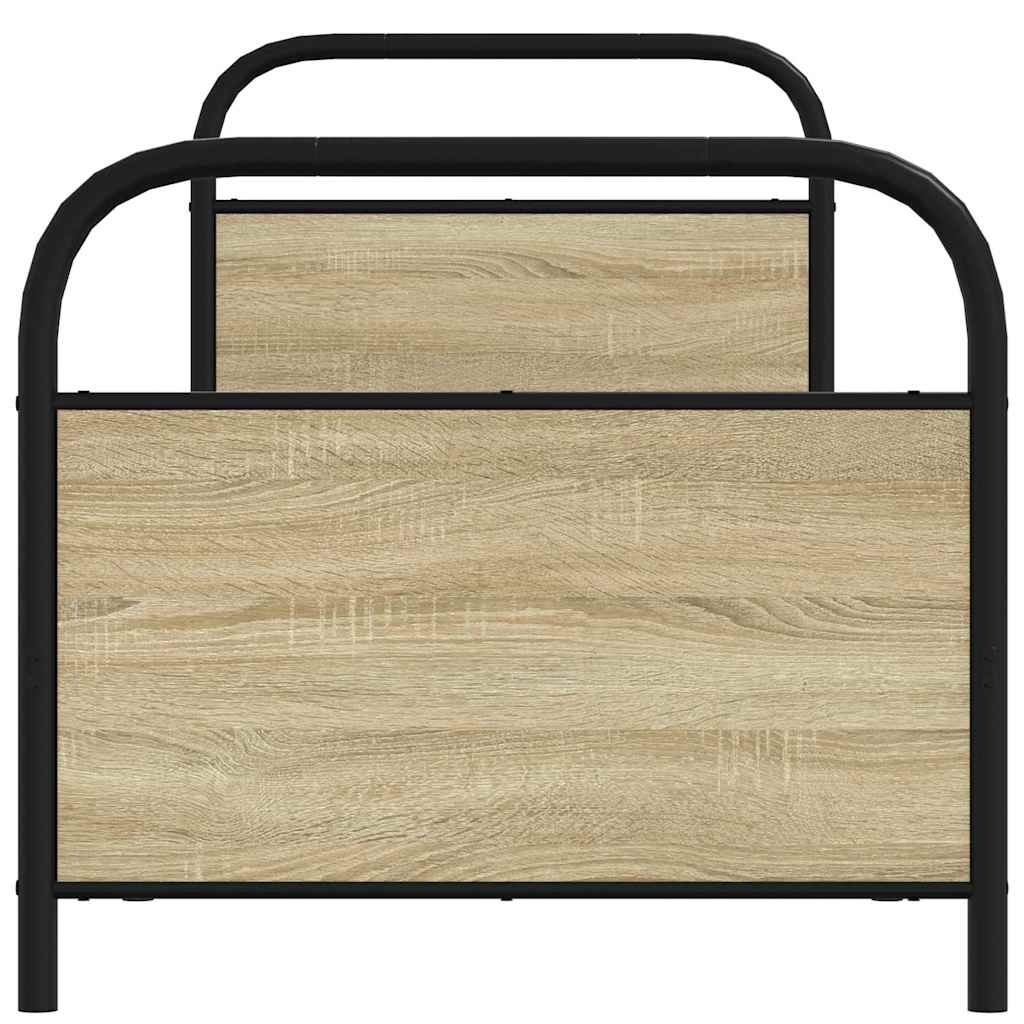 Cadre de lit sans matelas 80x200cm chêne sonoma bois ingénierie - XIOS
