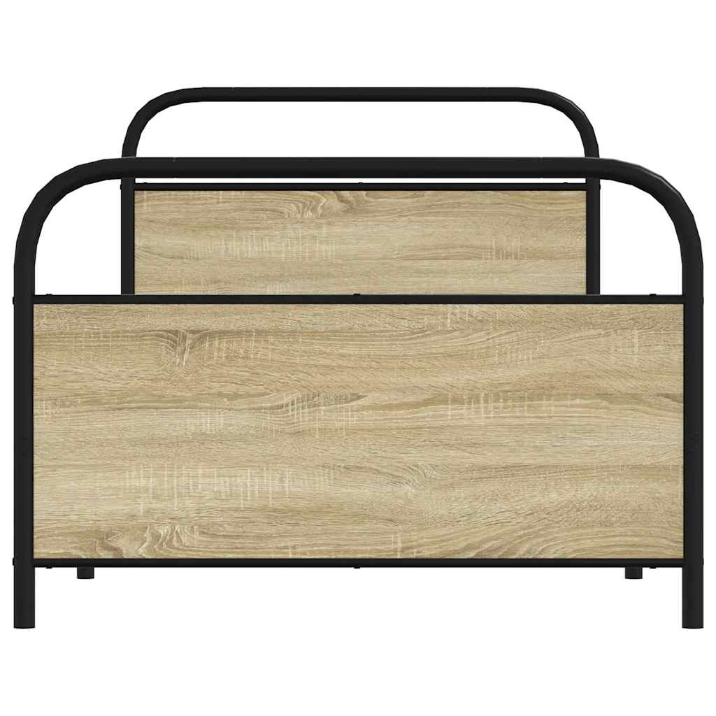 Cadre de lit sans matelas 90x190cm chêne sonoma bois ingénierie - XIOS