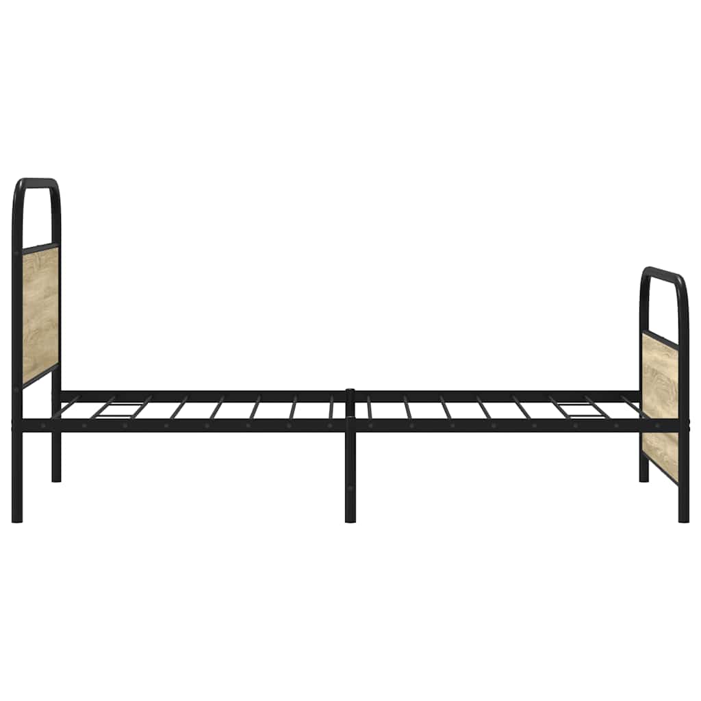 Cadre de lit sans matelas 90x200cm chêne sonoma bois ingénierie - XIOS
