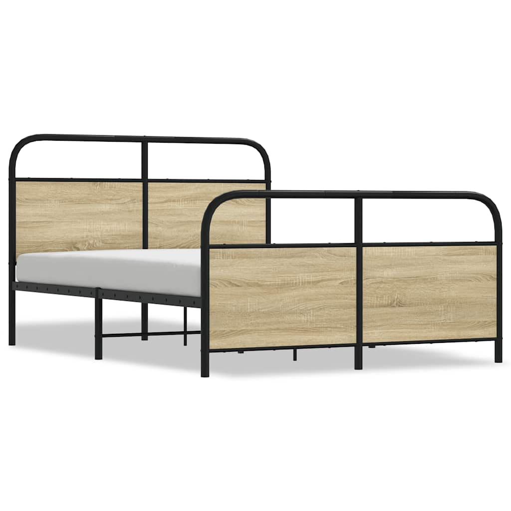 Cadre de lit sans matelas 120x200 cm chêne sonoma - XIOS