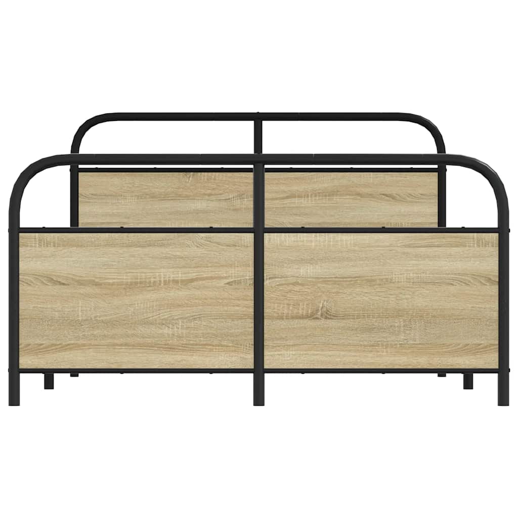 Cadre de lit sans matelas 120x200 cm chêne sonoma - XIOS