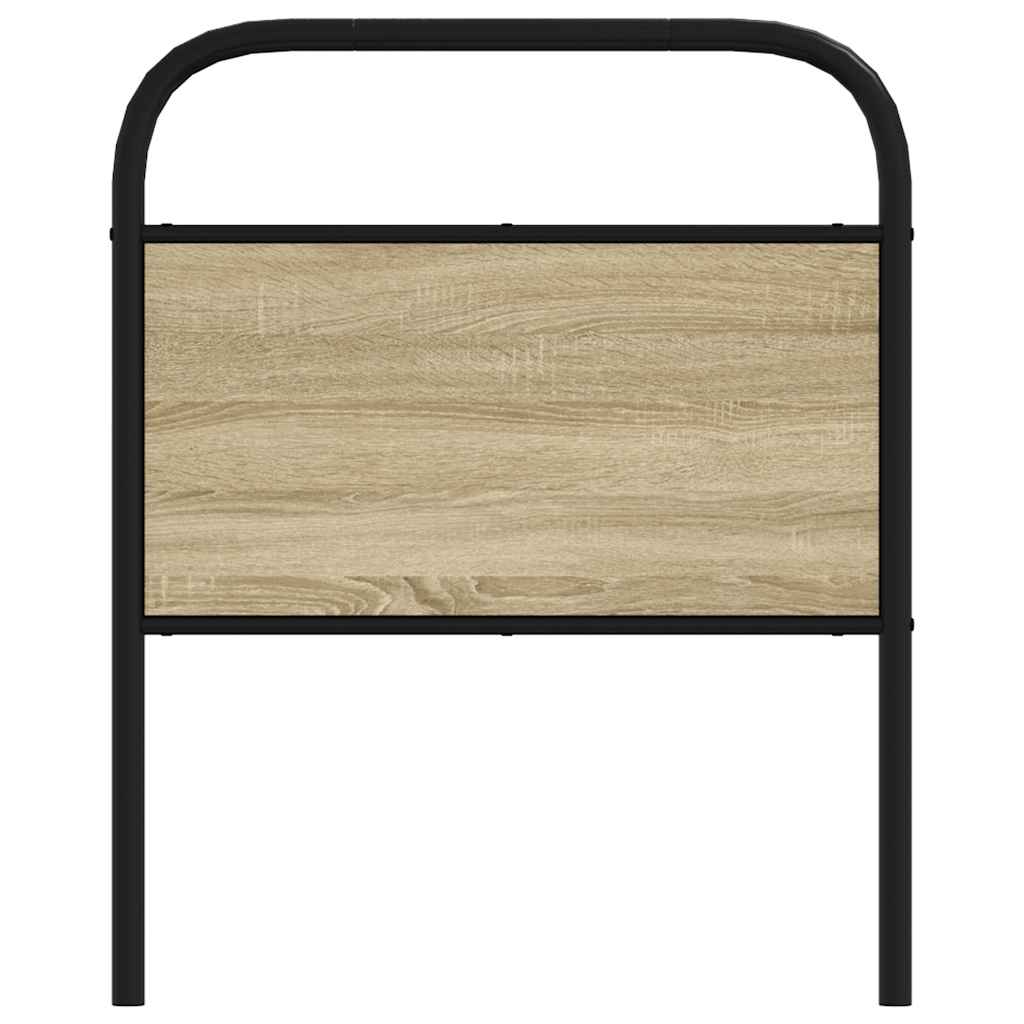 Tête de lit chêne sonoma 80 cm acier et bois d'ingénierie - XIOS