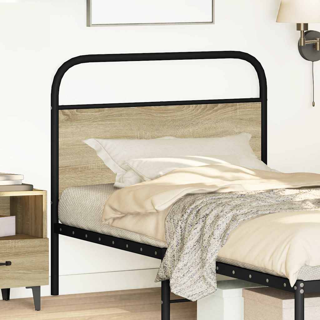 Tête de lit chêne sonoma 90 cm acier et bois d'ingénierie - XIOS