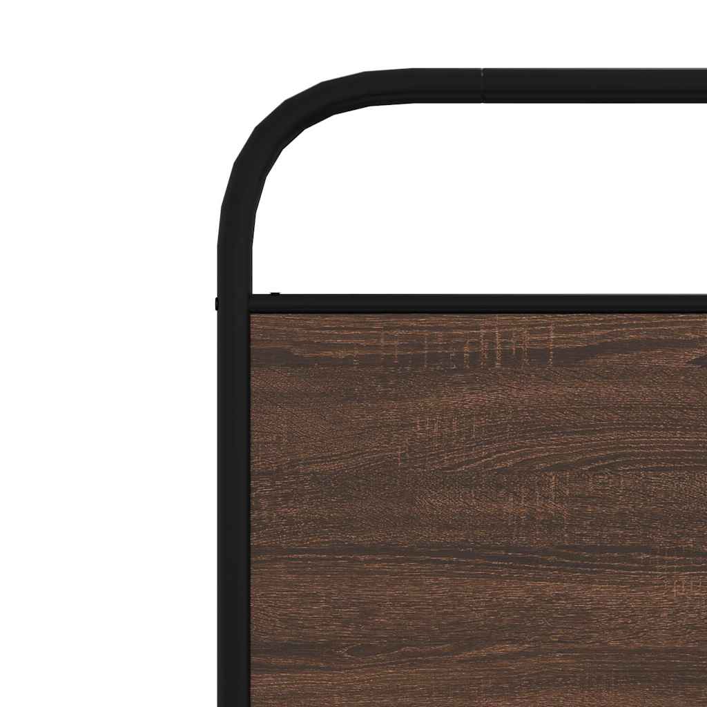 Cadre de lit sans matelas 90x200cm chêne marron bois ingénierie - XIOS