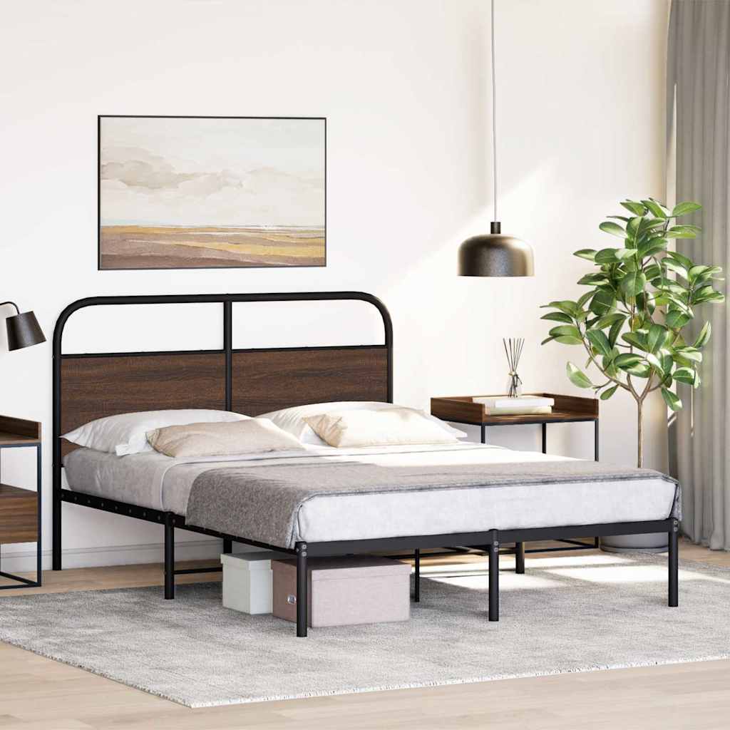 Cadre de lit sans matelas 120x190 cm chêne marron - XIOS