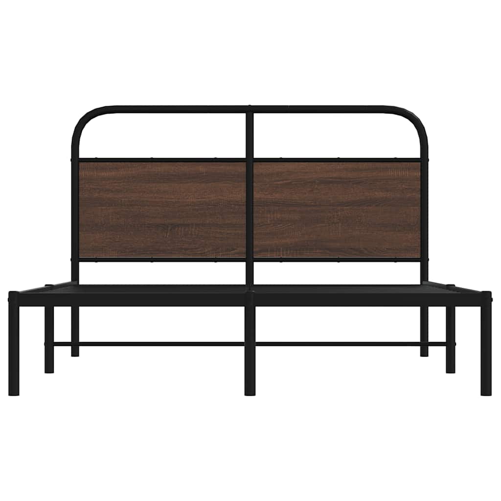 Cadre de lit sans matelas 120x200 cm chêne marron - XIOS