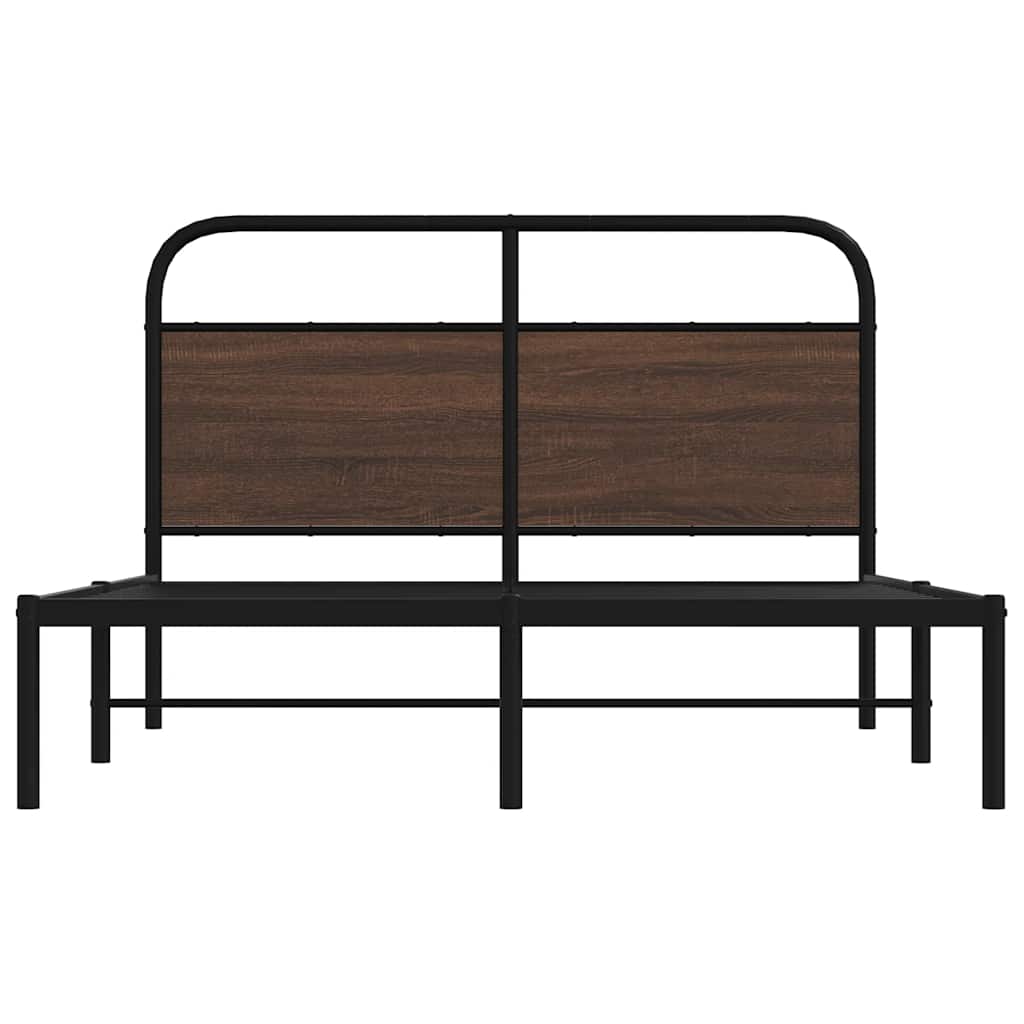 Cadre de lit sans matelas 135x190 cm chêne marron - XIOS