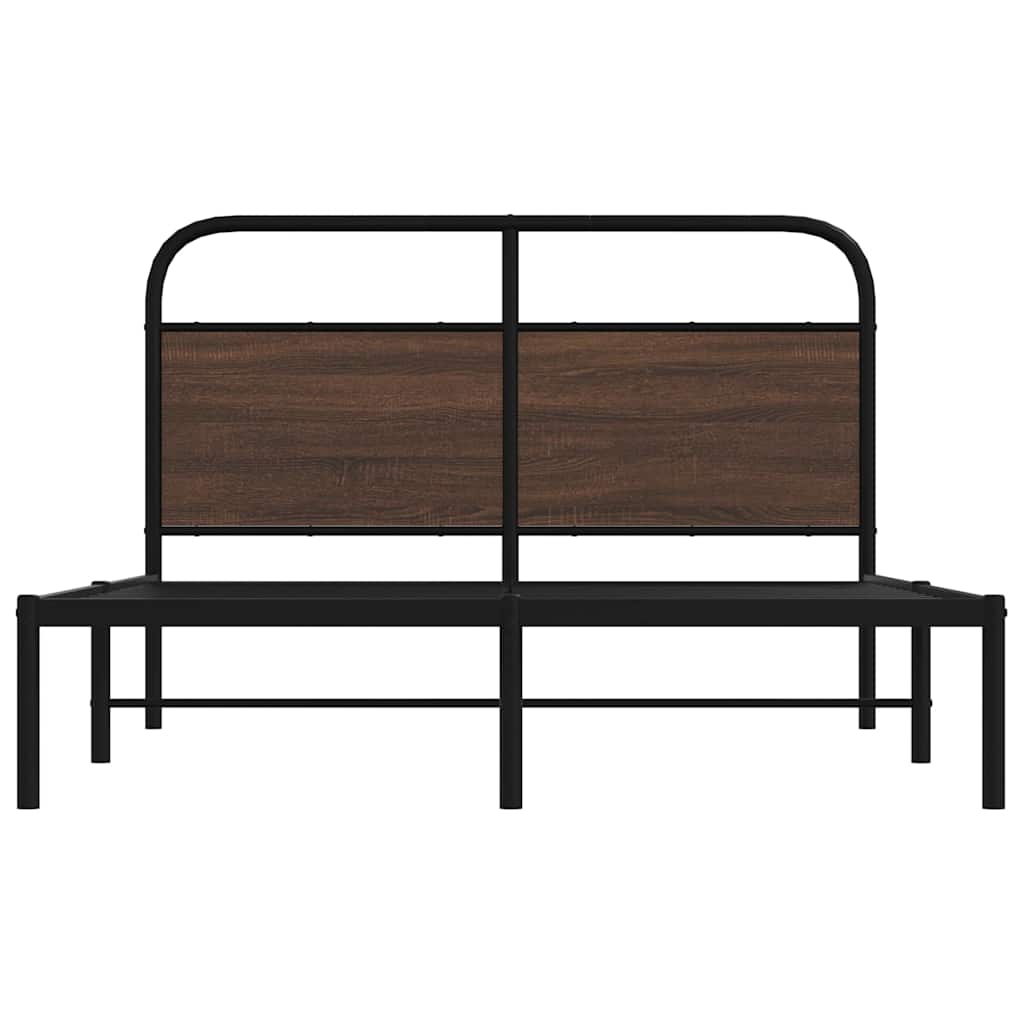 Cadre de lit sans matelas 140x200 cm chêne marron - XIOS