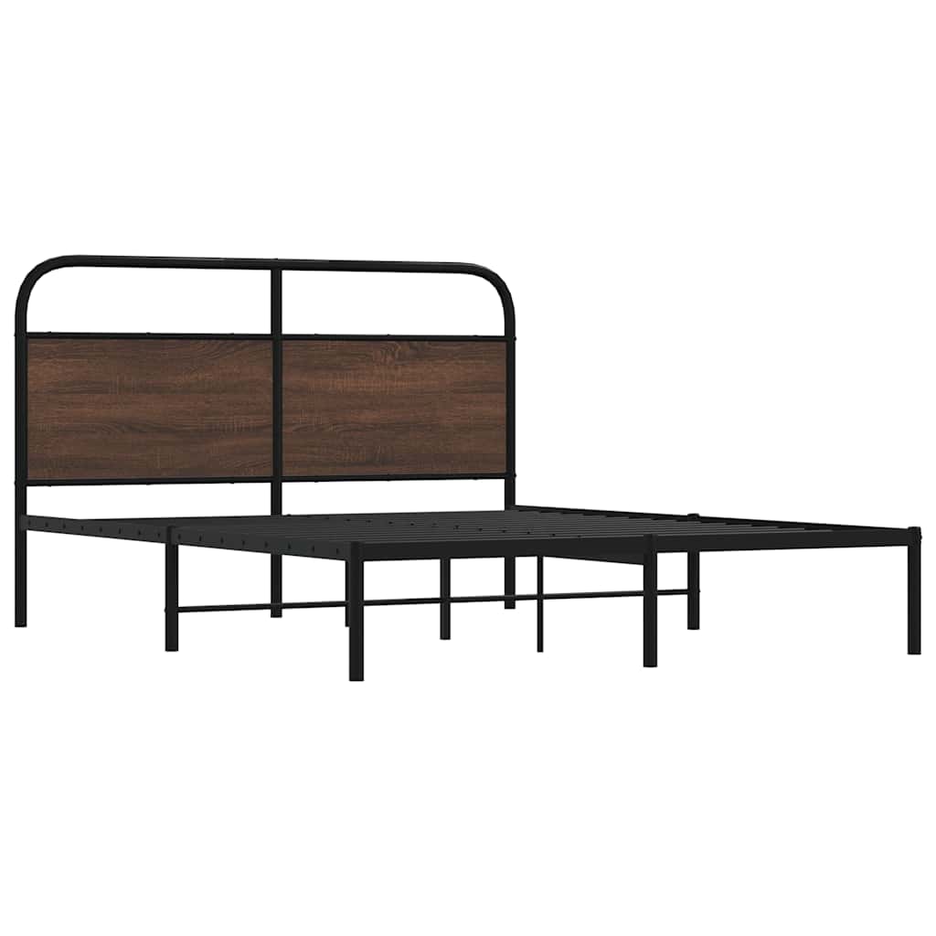 Cadre de lit sans matelas 150x200 cm chêne marron - XIOS
