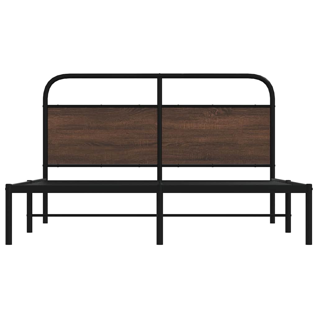 Cadre de lit sans matelas 150x200 cm chêne marron - XIOS